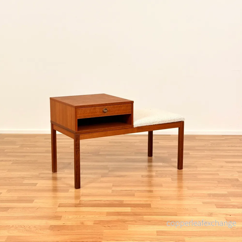 Hallbänk i teak, 1950-60-tal, Sverige