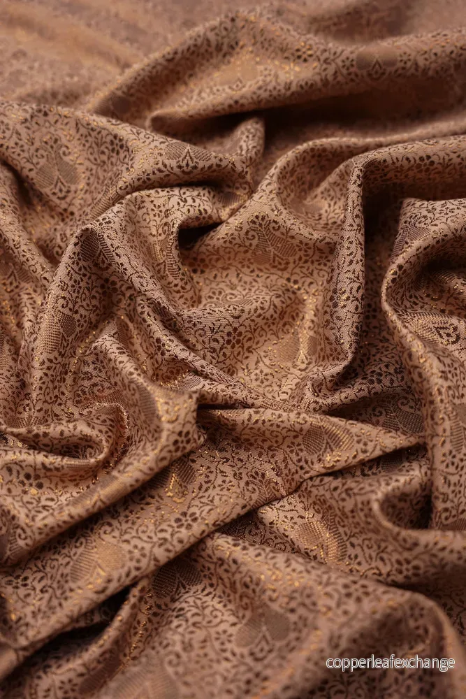 Metallic Brocade – Small Flowers – Rosé Metallic Brocade – Small Flowers – Rosé