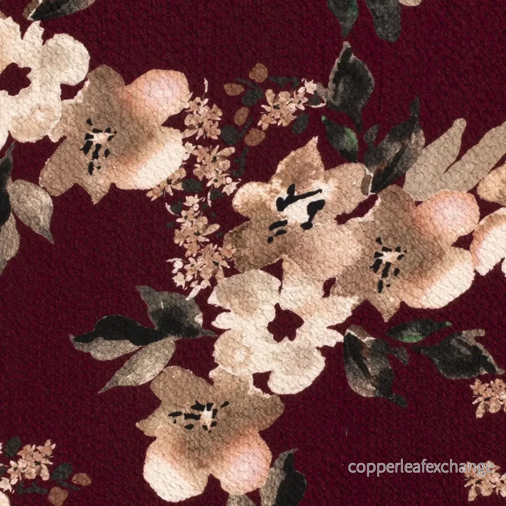 Bubbly Viscose Flowers Burgundy Bubbly Viscose Flowers Burgundy