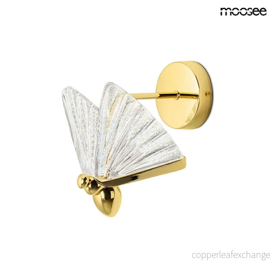 Vägglampa MOOSEE - BUTTERFLY S, guld