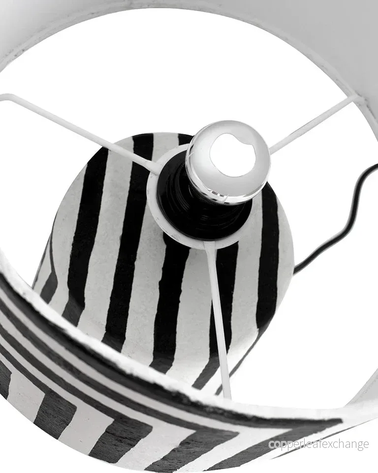Bordslampa KARE - STRISCE 44 cm, svart/vit - Bild 2