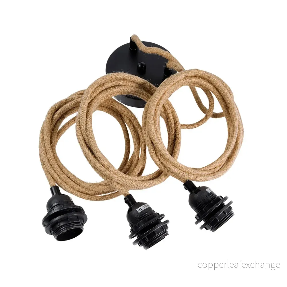FITTING LAMPS CEILING - Natural Black 3 Fittings
