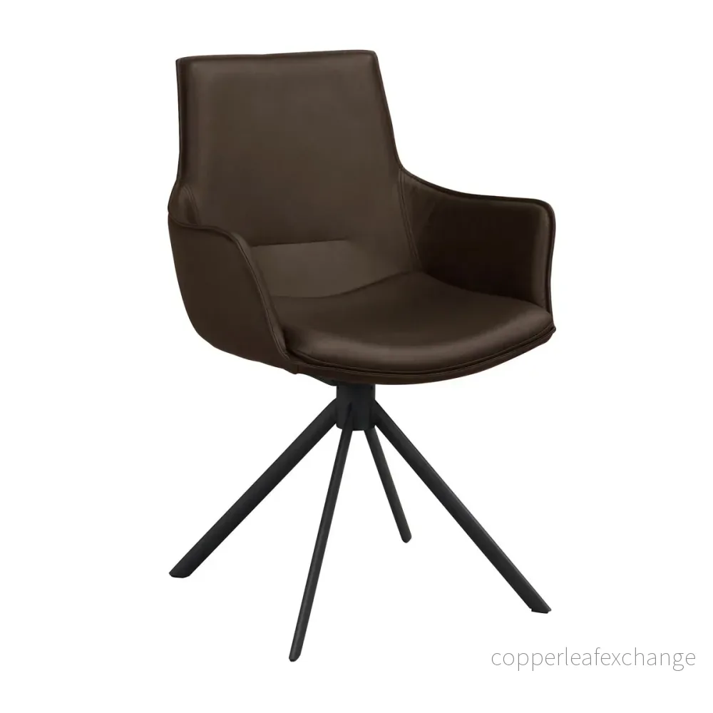 Karmstol Lowell 2-pack, Brun / Svart - Bild 2