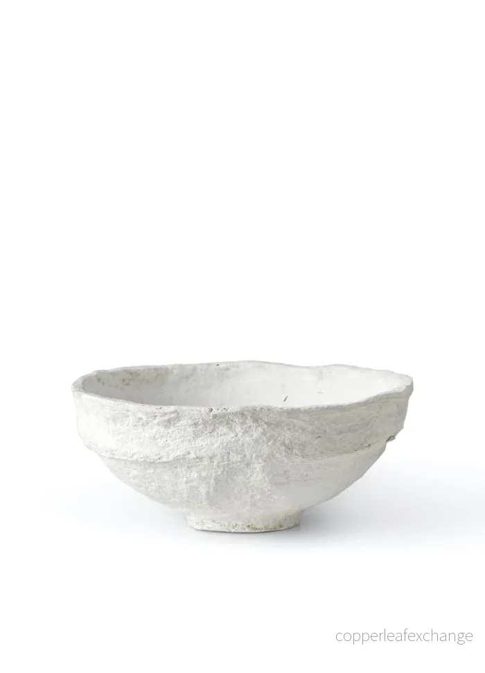 Sculptural bowl white - L