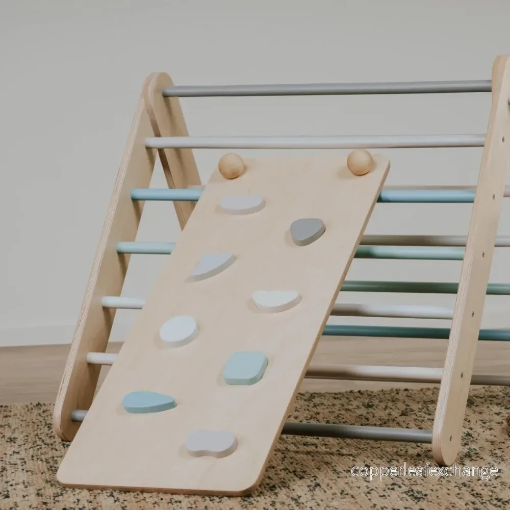 Ramp till leg&go Pikler Triangel och Ribbstol - Pastell - Bild 3