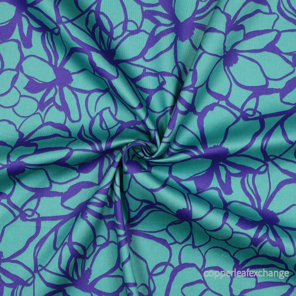 Nerida Hansen - Cotton Satin - Magnolia - Cotton - Sea Blue - Bild 2
