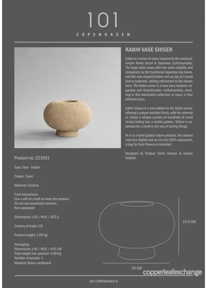 Kabin Vase, Shisen - Sand - Bild 3