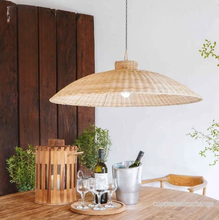DUDDUNG Taklampa Rotting Ø100 cm – Stor Handvävd Rottinglampa DUDDUNG Taklampa Rotting Ø100 cm – Stor Handvävd Rottinglampa