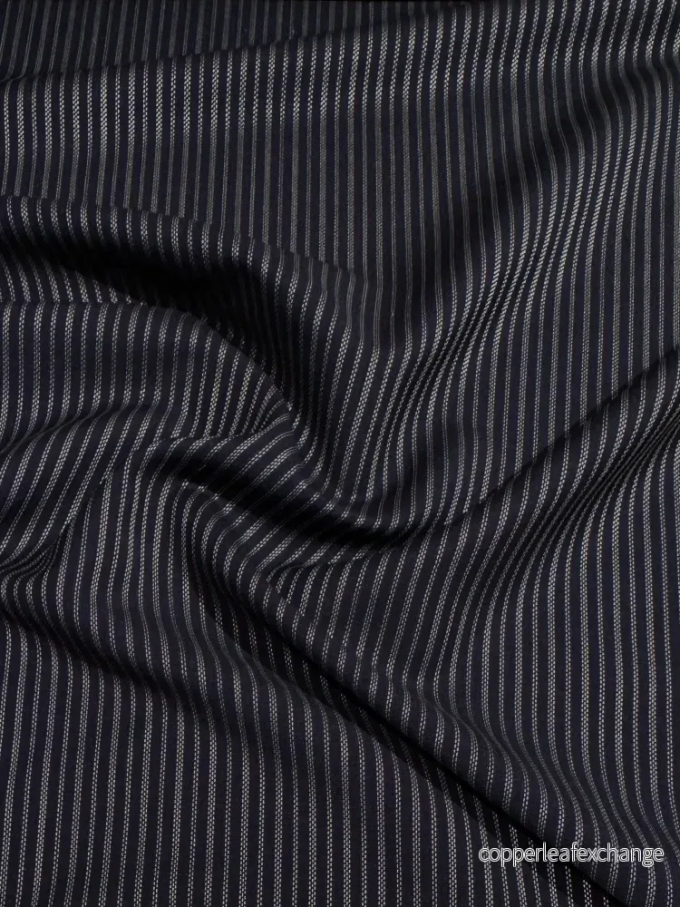 Deadstock – Suit Wool – Navy Blue – White Chalk Stripe – DK17 Deadstock – Suit Wool – Navy Blue – White Chalk Stripe – DK17