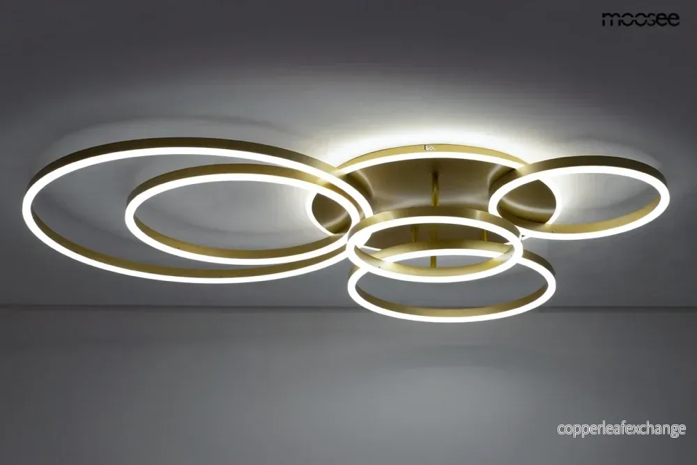 Taklampa Plafond RINGS 6 GULD - Bild 2