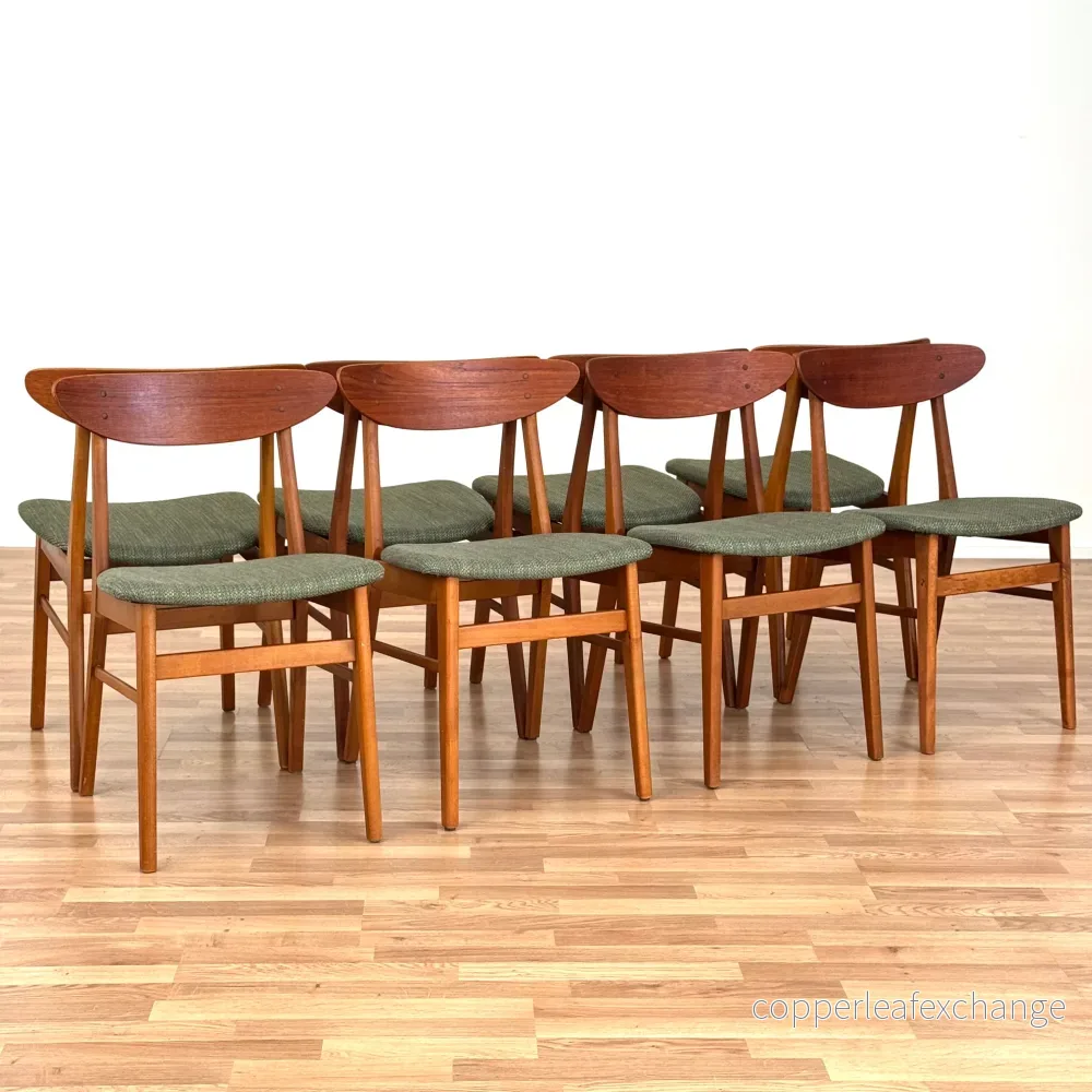 Set om 8 matstolar av Farstrup, 1950-60-tal, Danmark