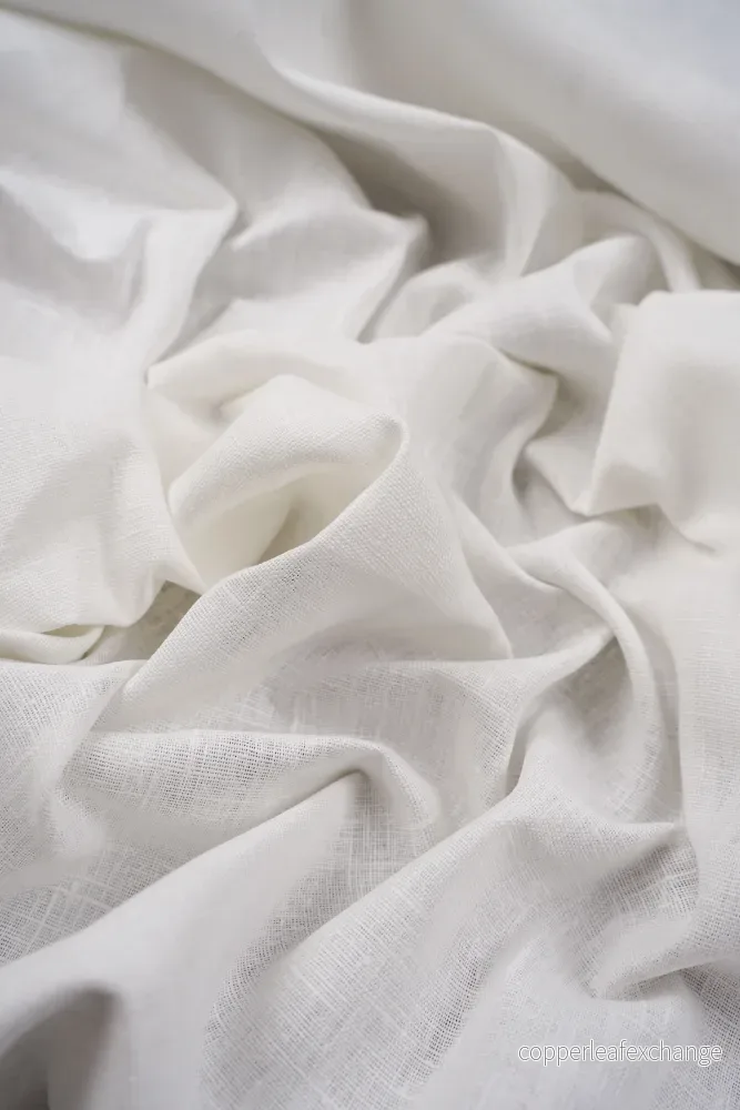 Textured linen fabric – White – 0101 Textured linen fabric – White – 0101