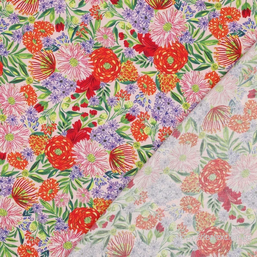 Patterned - Viscose - Ecovero - Digital print - Flowers - Light pink - 002 - Bild 3
