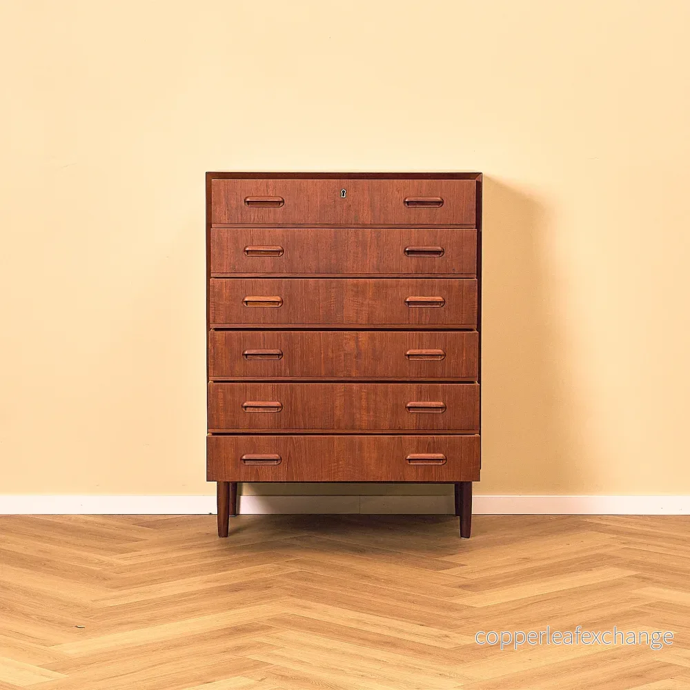 Tall Dark Teak Chest of Drawers - Bild 2