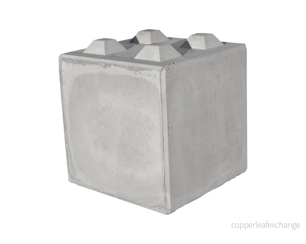 Flexiblock Halv Grå 800x800x800