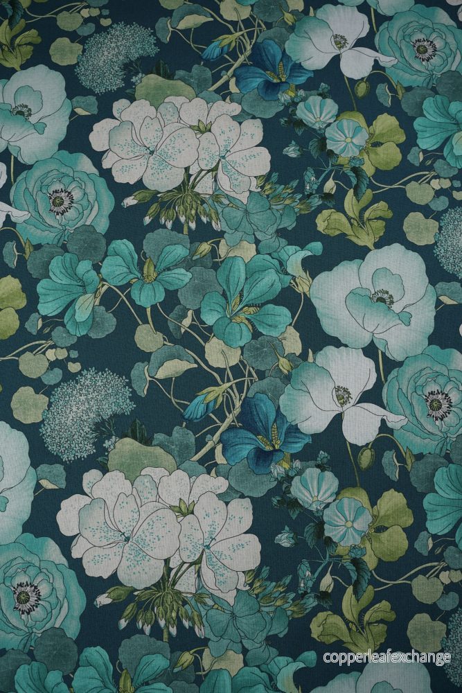 Patterned - Curtain fabric - Linen - Cotton - Flower meadow - Cappucine 003 - Bild 3