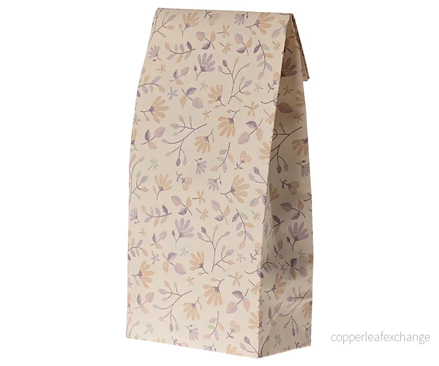Maileg – Presentpåse small Merle ljung med blommor, påse micro "Merle heather" till presenter