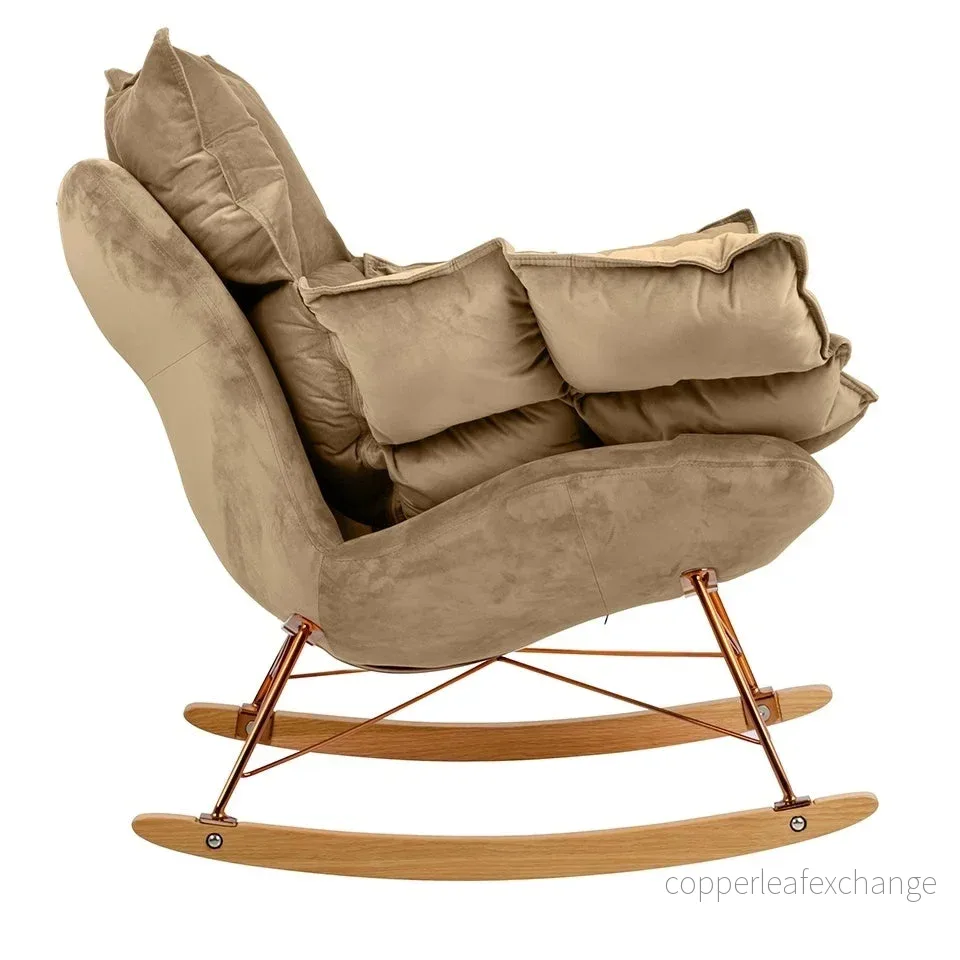 Fåtölj - SWING VELVET, khaki - Bild 2