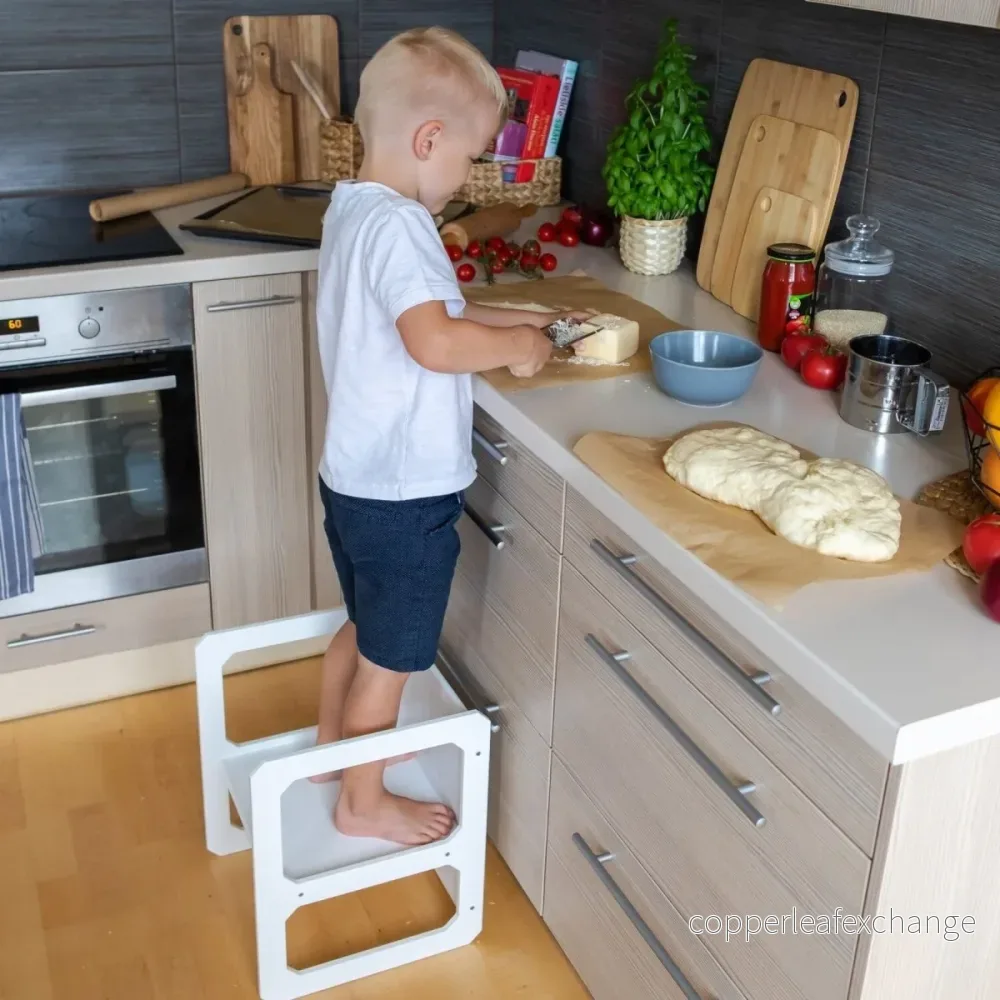 Montessori-bord med 1 stol i björk - Bild 3