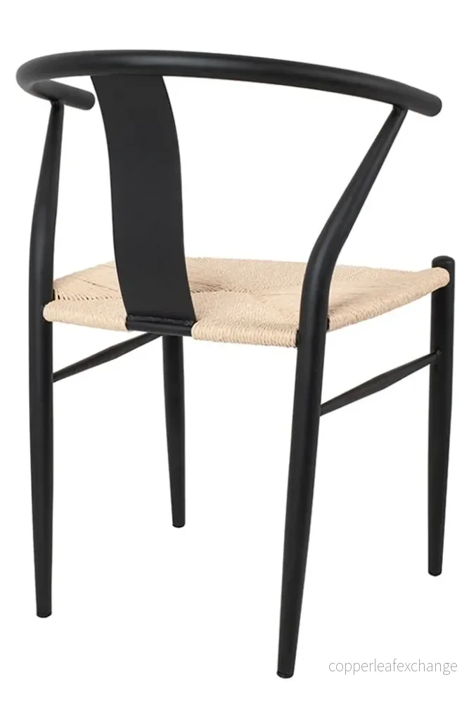 Stol - WISHBONE METAL, svart - Bild 3