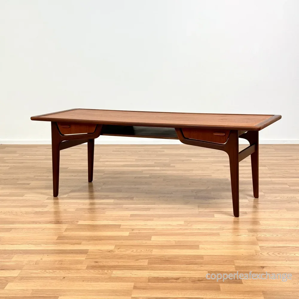 Soffbord med 4 lådor i teak, 1950-60-tal, Danmark - Bild 3