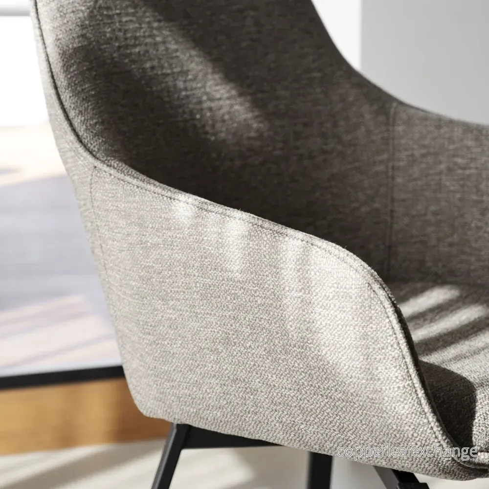 Karmstol Alison med snurr 2-pack, Mörkbeige - Bild 3
