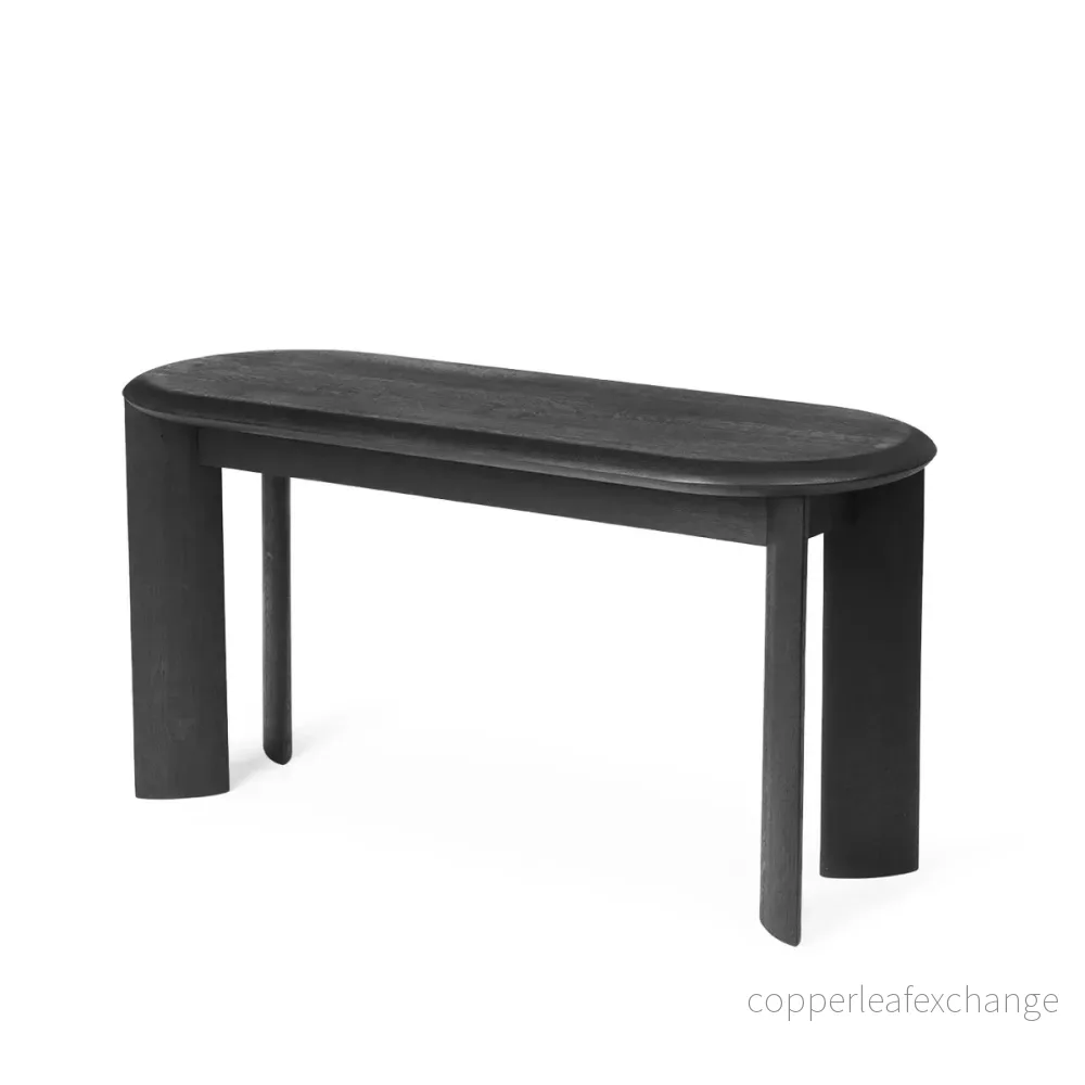 Bänk Bevel, Svartoljad Ek - Bild 2