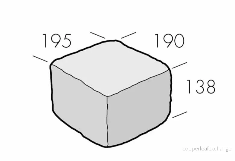 Rustik Halvblock Antracit 195x190x138 - Bild 3