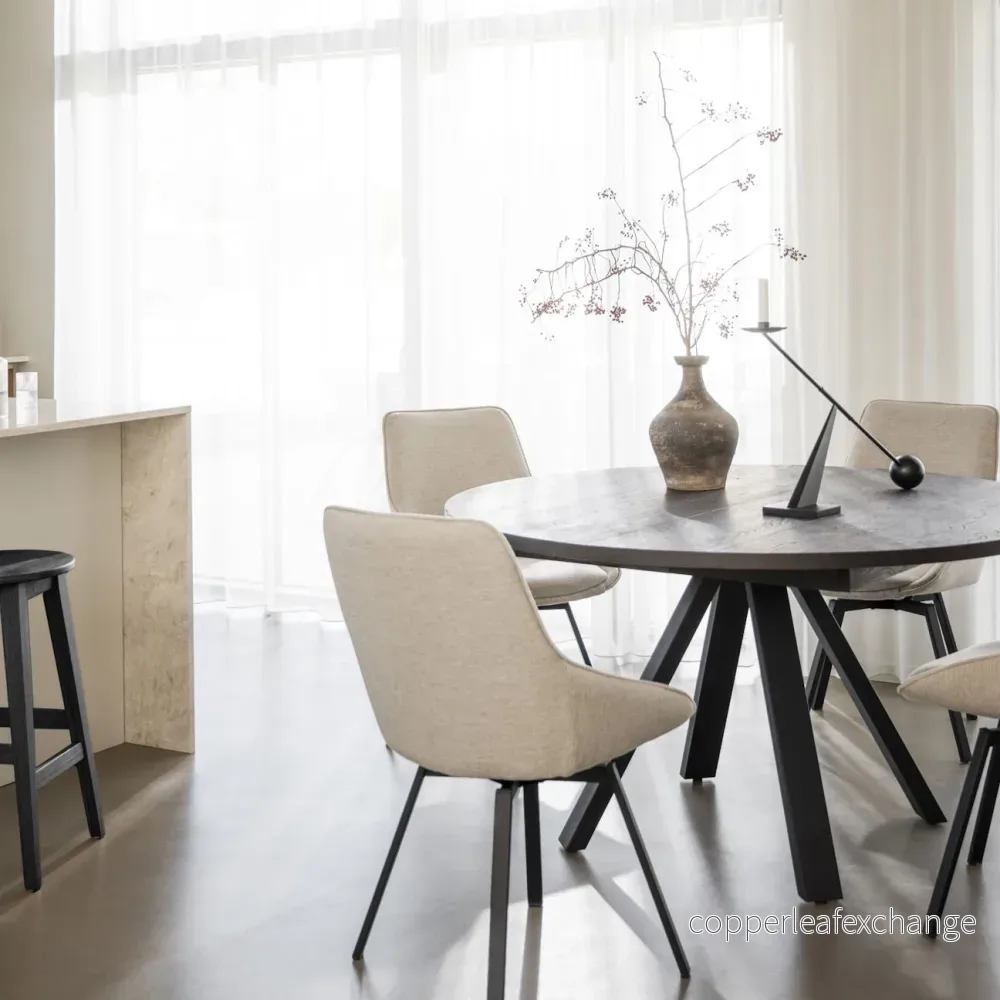 Stol Alison med snurr 2-pack, Ljusbeige - Bild 3