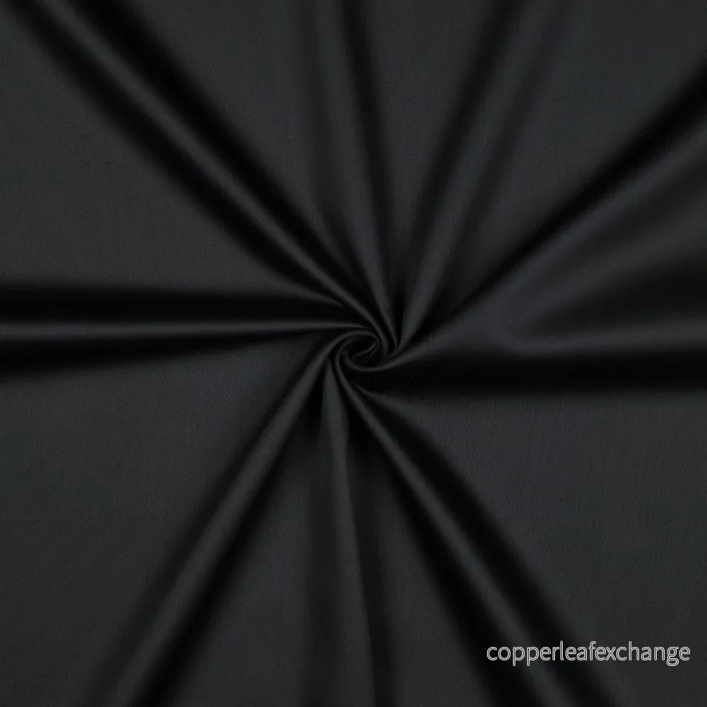Cotton Satin – Fine Luster, Soft – Black – 001