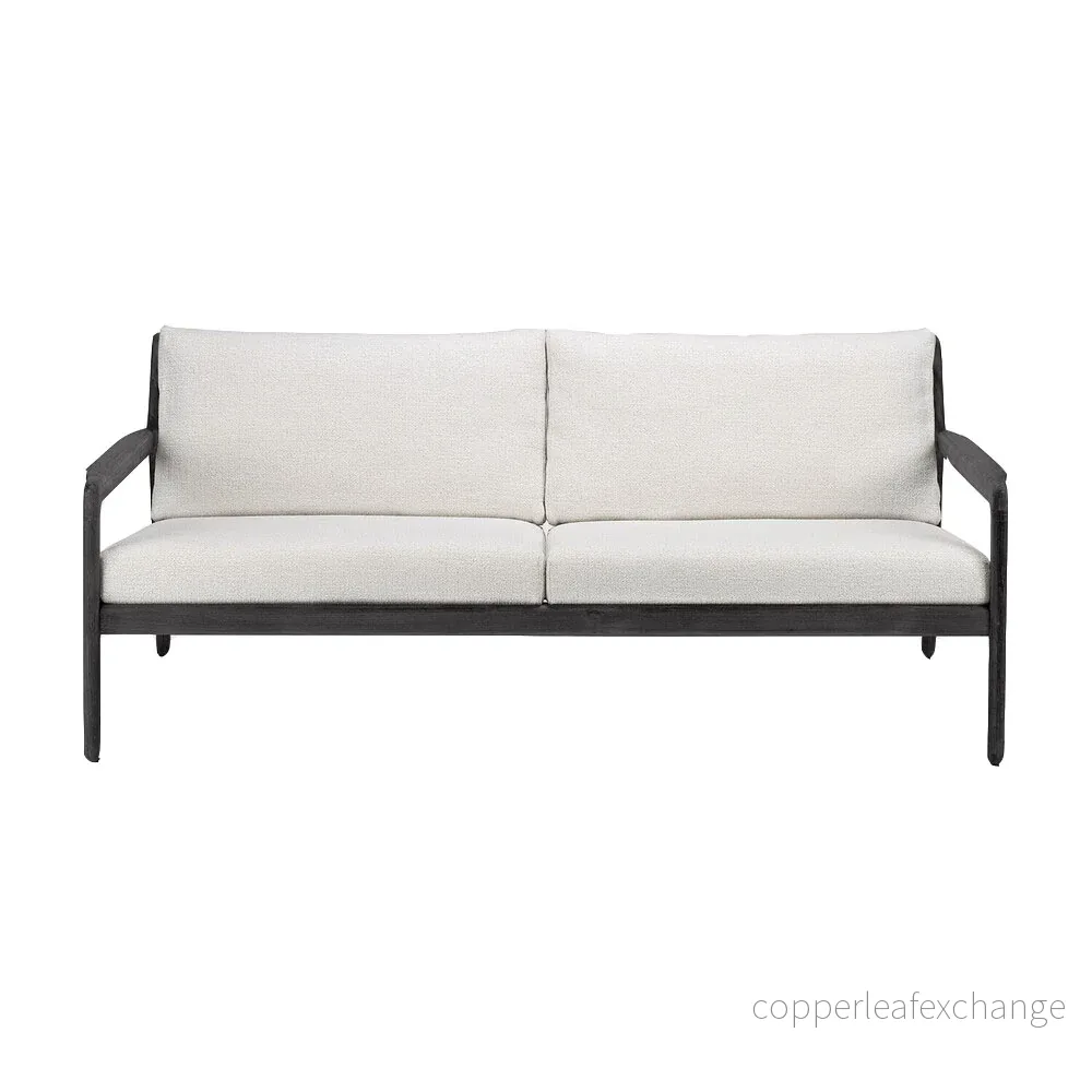 Utemöbel Soffa Jack, Svart teak / Off White - Bild 2