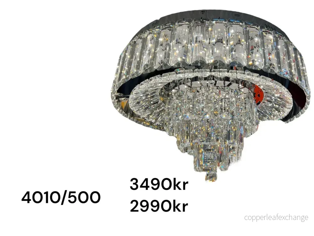 kristall led taklampa modern, vit