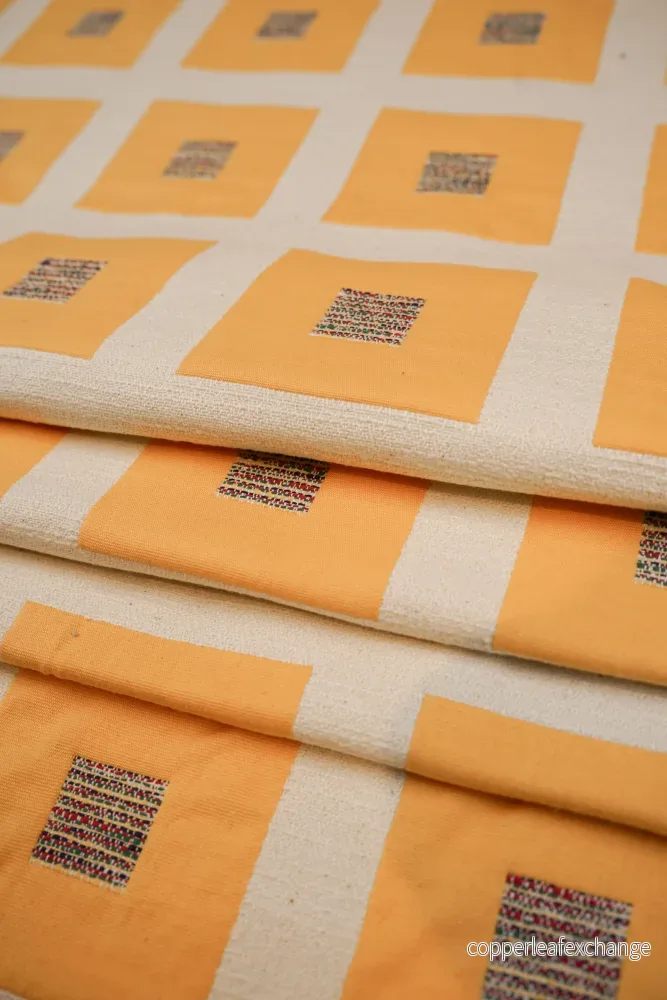 Vintage – Interior – Checks – Cotton – Yellow, creme – V22