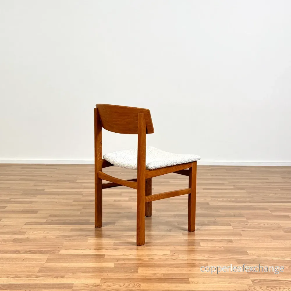 Set om 6 matstolar av teak och bok, 1950-60-tal, Danmark - Bild 3