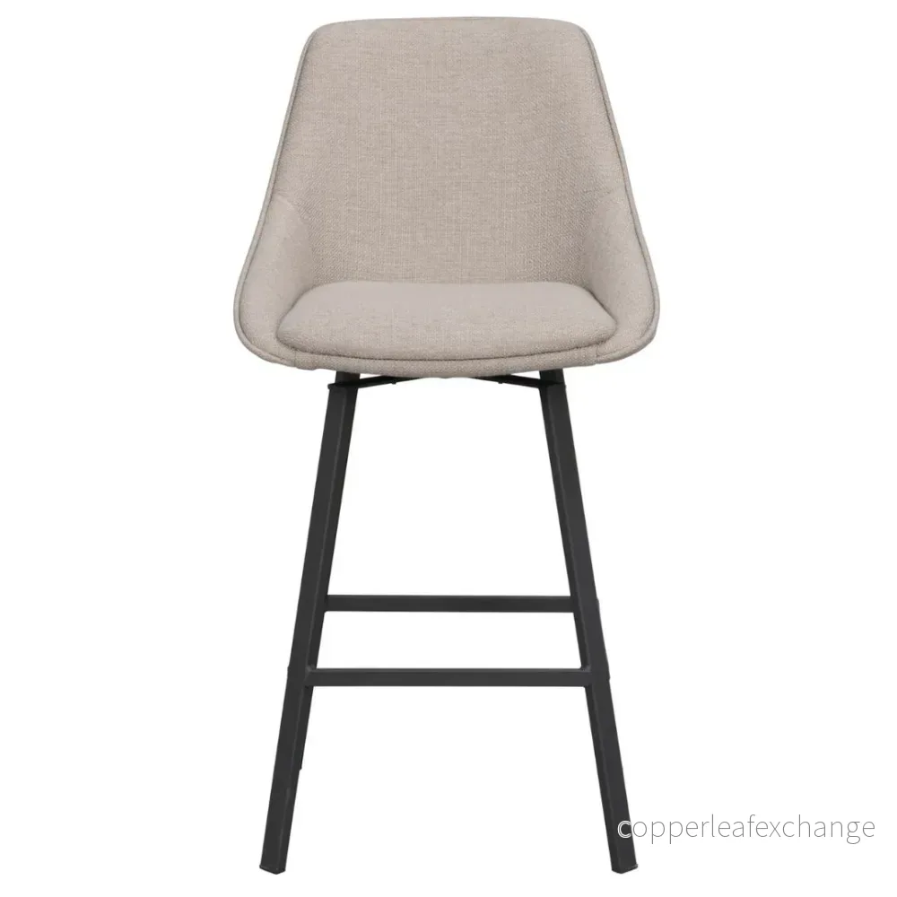 Barstol Alison med snurrfunktion Beige, 2-pack