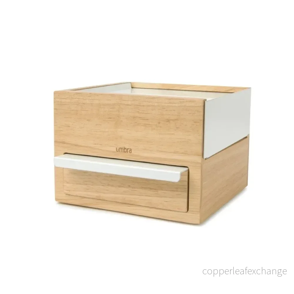 Smyckeskrin UMBRA - STOWIT MINI, vit/trä - Bild 2