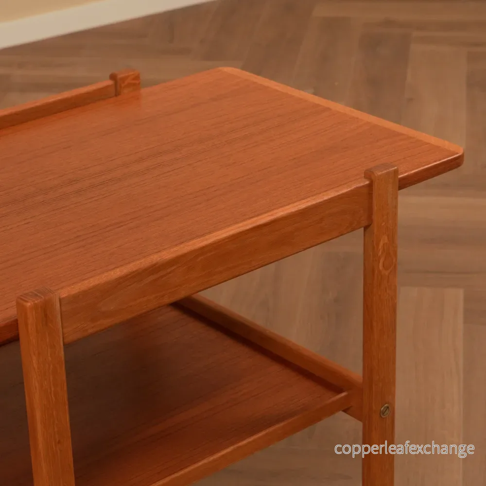 Svensk serveringsvagn i teak och ek - Bild 2