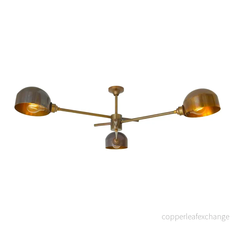 SAN JOSE - Vintage Flush Chandelier, Three-Arm