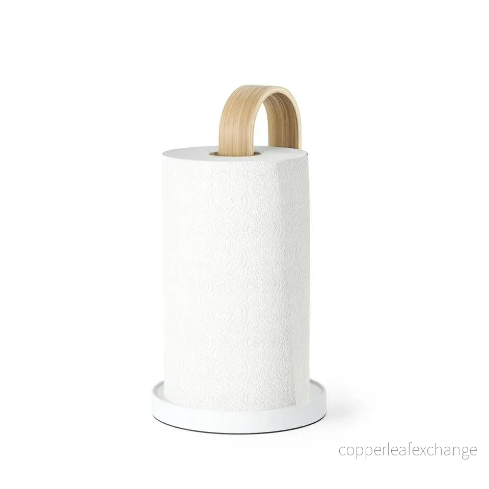 UMBRA pappershanddukshållare BELLWOOD vit/naturlig