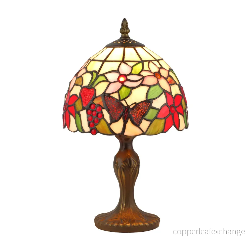 BALI Tiffany Bordlampa. H:34cm - Bild 2