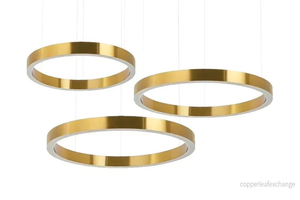 Taklampa - RING 40 + 60 + 60, guld