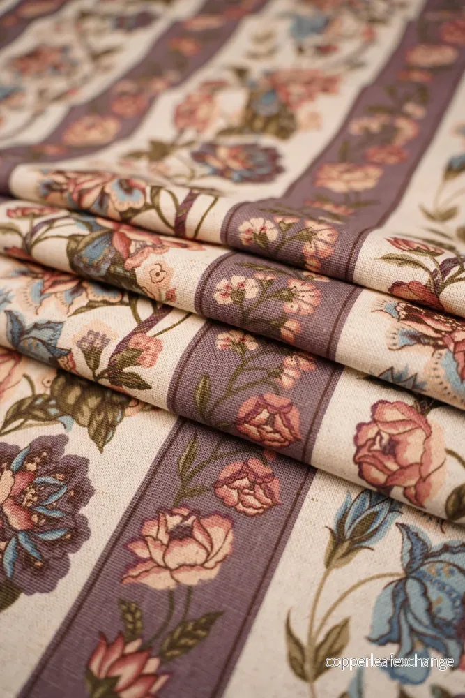 Vintage – Interior – Patterned – Striped – Flowers – Purple – V18 Vintage – Interior – Patterned – Striped – Flowers – Purple – V18
