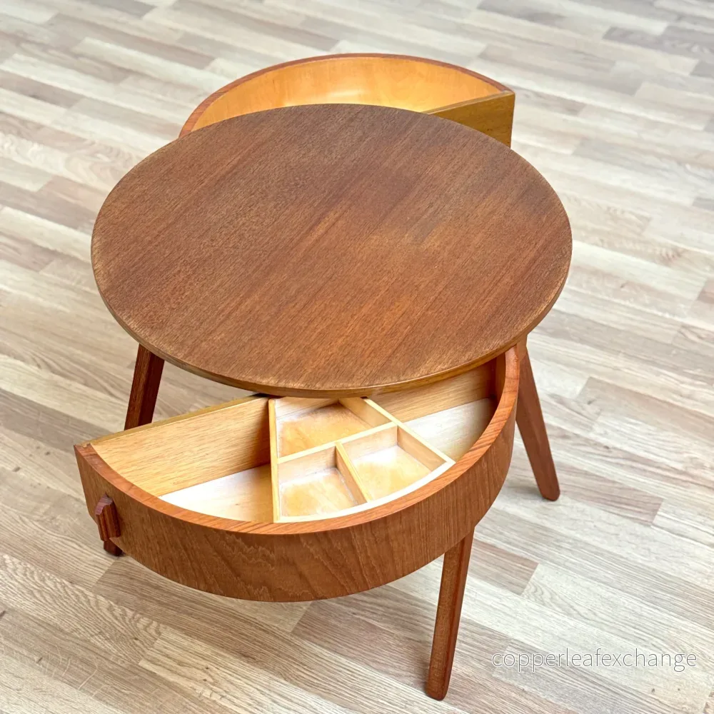 Litet runt bord i teak, 1950-60-tal, Danmark - Bild 3