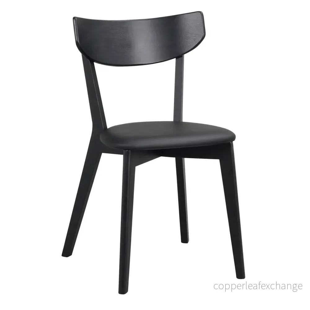 Stol Ami 2-pack, Svart / Svart konstläder - Bild 3