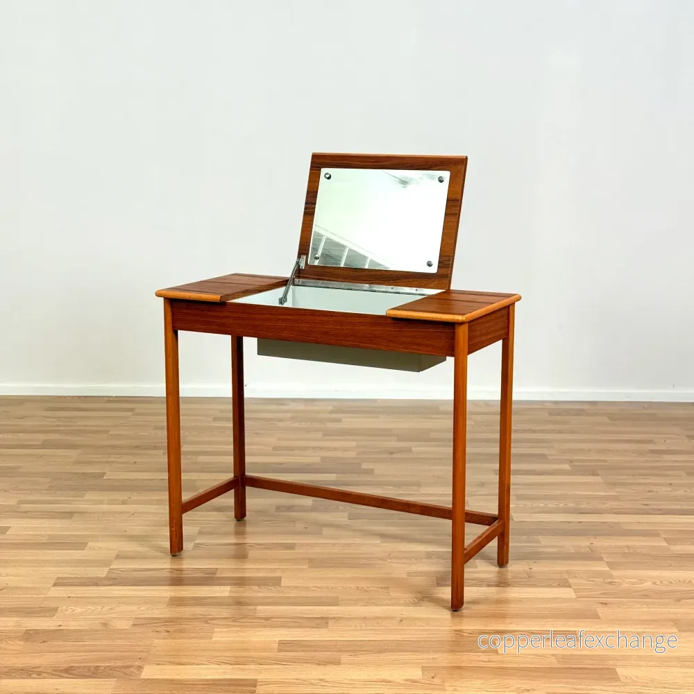 Svensk sminkbord / Skrivbord i teak - Bild 3