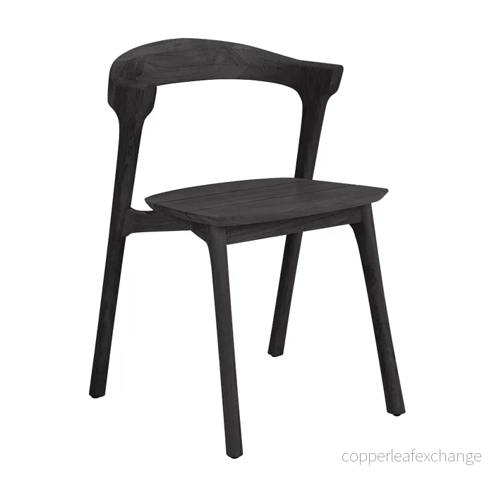 Utemöbel Stol Bok, Svart teak Utemöbel Stol Bok, Svart teak