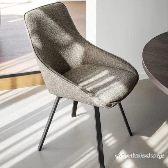 Stol Alison med snurr 2-pack, Mörkbeige - Bild 2