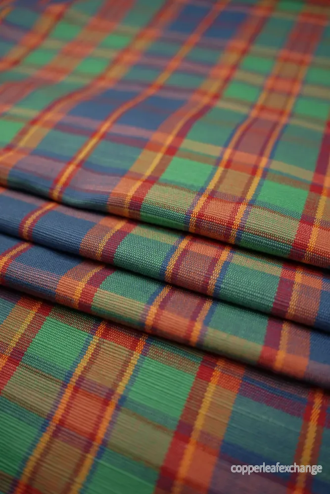 Vintage – Interior – Cotton – Checks – Red, blue, green – V4 Vintage – Interior – Cotton – Checks – Red, blue, green – V4