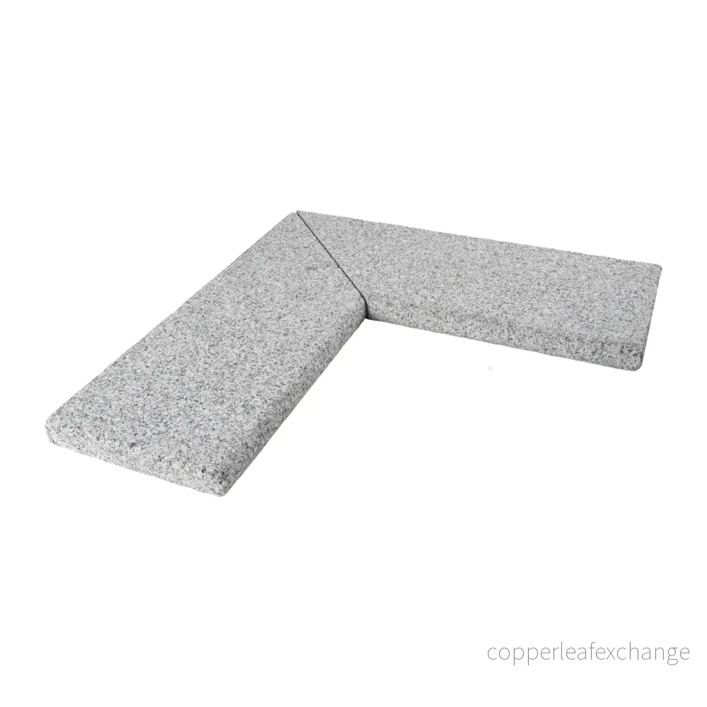 Poolsten Bergama Granit Hörn Grå 500/500x200x30