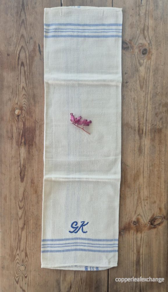 Linnehandduk - Blåvit - Bild 2